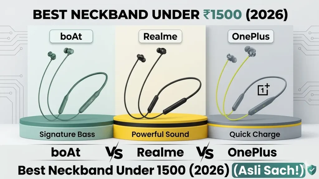 Best Neckband Under 1500 boAt Realme OnePlus Comparison