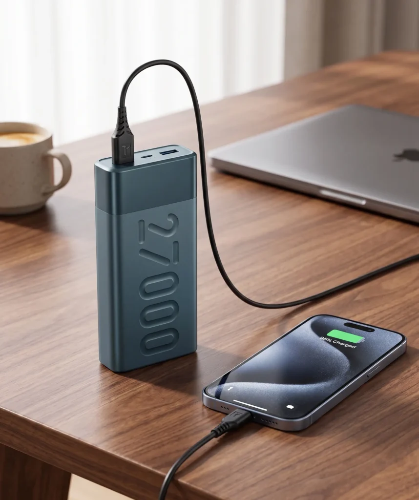 Ambrane 27000mAh heavy duty best power bank in india for long travel