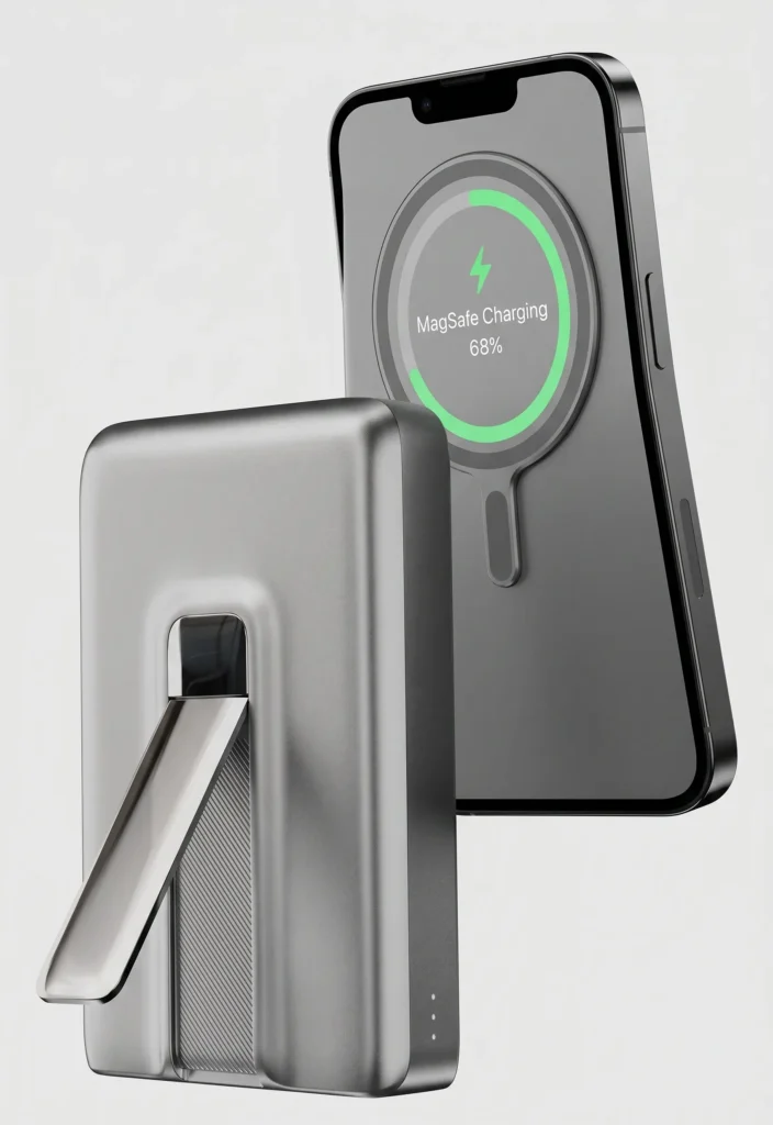 Noise 10000mAh MagSafe wireless best power bank in india with built in stand
