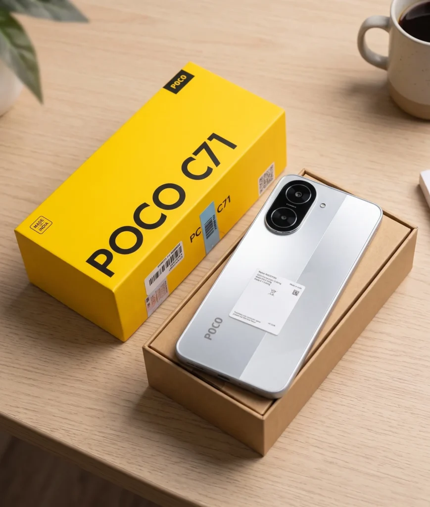 POCO C71 unboxing yellow box budget phone under 10000