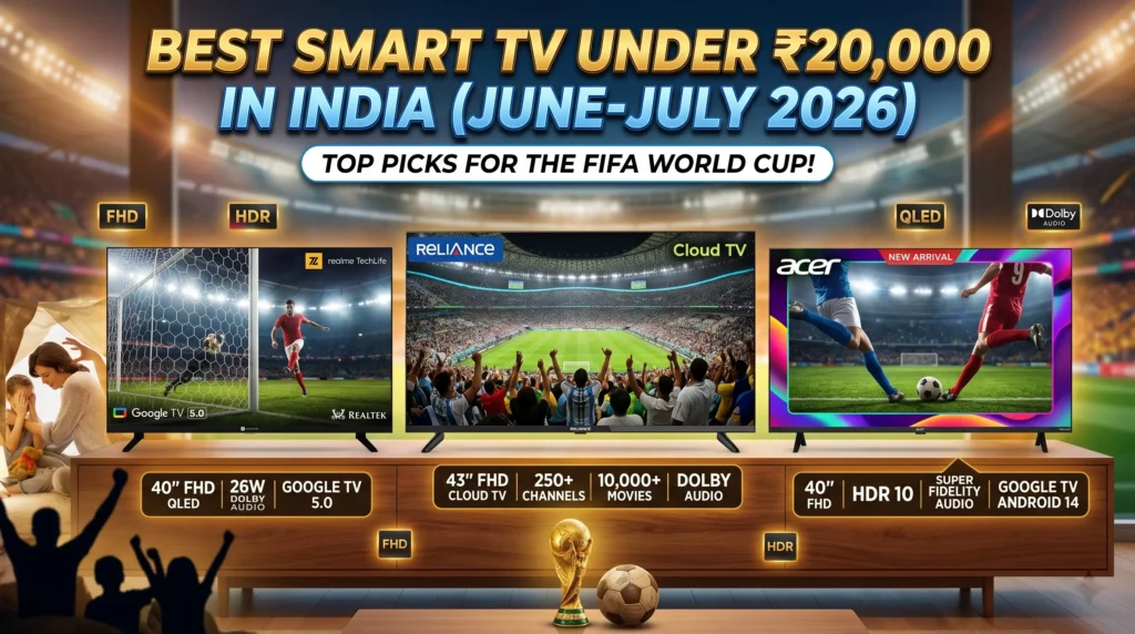 Best smart tv under 20000 in India for FIFA World Cup 2026