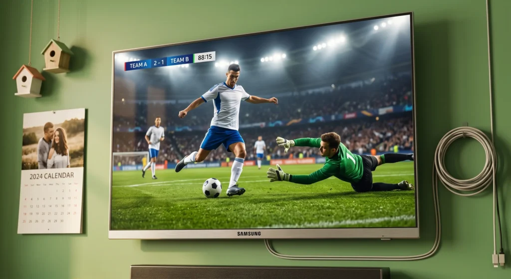 Samsung 32 inch Smart TV under 20000 picture quality during FIFA 2026 match