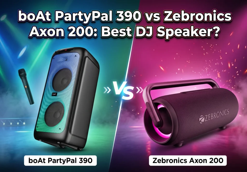 boAt PartyPal 390 vs Zebronics Axon 200
