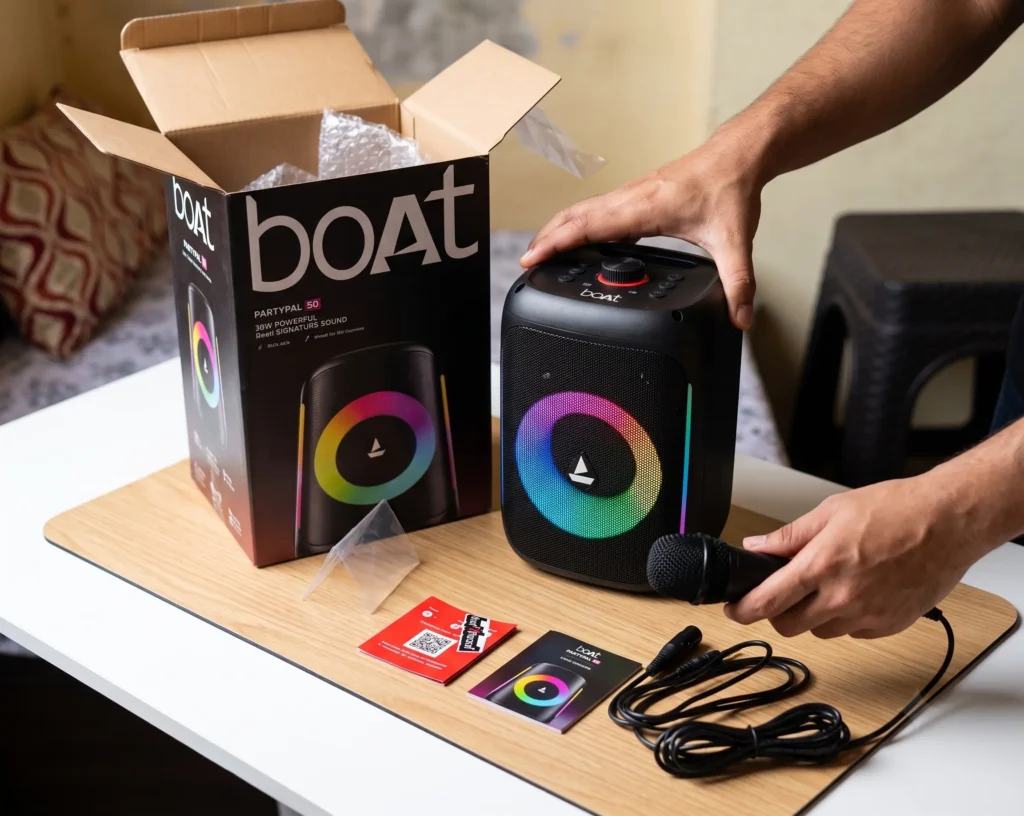 boAt PartyPal 390 vs Zebronics Axon 200 - boAt Unboxing