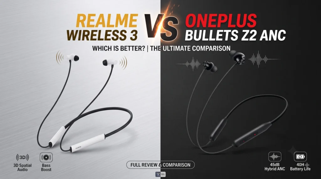 Realme Wireless 3 vs OnePlus Bullets Z2 ANC which is better