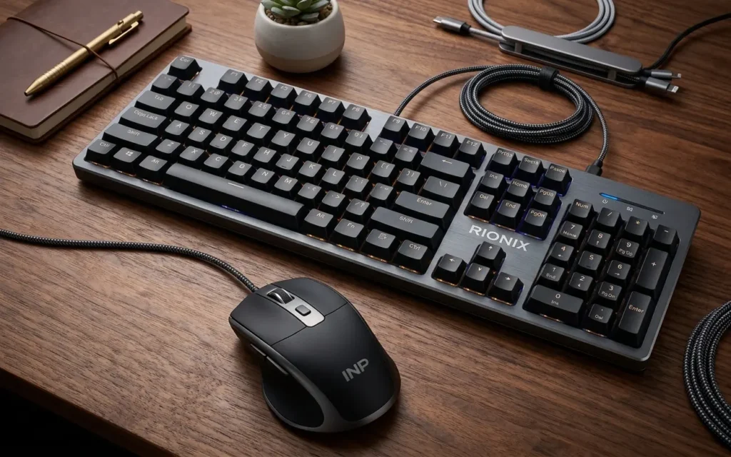 Rionix Ritro Gaming Key Wired USB Standard Laptop Keyboard overview