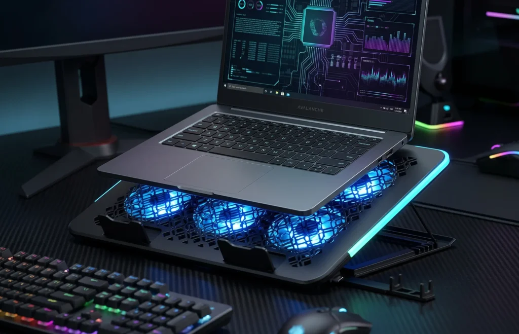 Gaming laptop on Lapster LS 0145 best laptop cooling pad under 1000