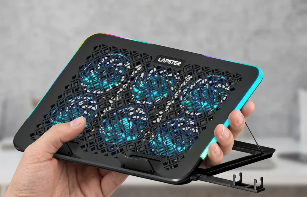 Lapster LS-0145 best laptop cooling pad under 1000 with RGB lights